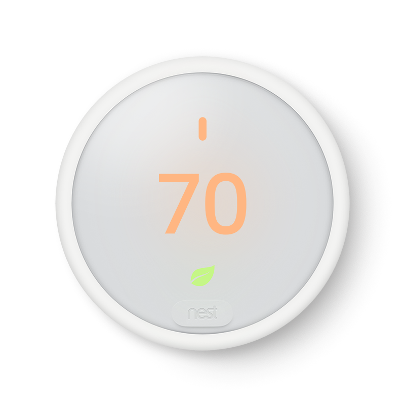 Google Nest Thermostat E. It's easy to save energy.